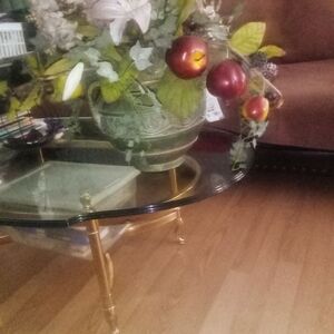 Chic Green Planter with Faux Florals